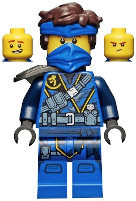 Preowned LEGO® Minifigure – NINJAGO njo0679 Jay The Island Mask and Hair w/Bandana Shoulder
