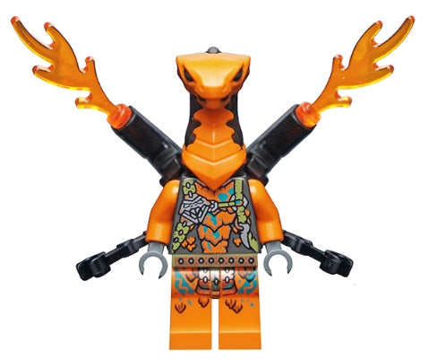 Preowned LEGO® Minifigure – NINJAGO njo0738 Cobra Mechanic Harness Torso Neck Bracket w/Flam