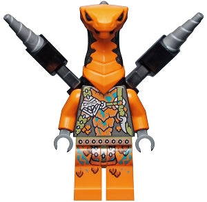 Preowned LEGO® Minifigure – NINJAGO njo0740 Cobra Mechanic Harness Torso Neck Bracket w/Dril
