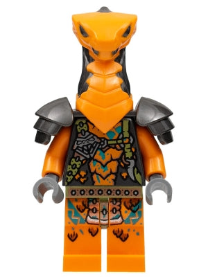Preowned LEGO® Minifigure – NINJAGO njo0752 Boa Destructor Harness Torso Orange Head Shoulde
