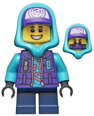 Preowned LEGO® Minifigure – NINJAGO njo0780 Lil Nelson Medium Azure Hood