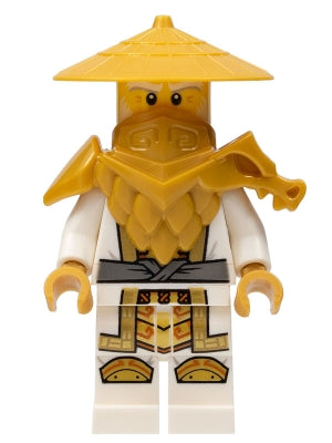 Preowned LEGO® Minifigure – NINJAGO njo0784a Wu Sensei Crystallized w/out Flag
