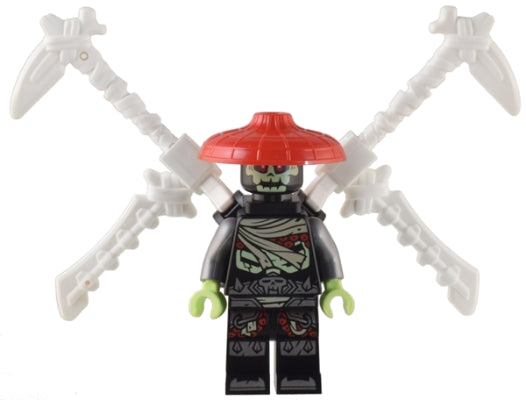 Preowned LEGO® Minifigure – NINJAGO njo0801 Bone Guard Neck Bracket Bone Swords and Sickles
