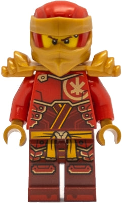 Preowned LEGO® Minifigure – NINJAGO njo0864 Kai - Dragons Rising, Red and Pearl Gold Head Wrap, Shoulder Armor