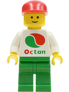 Preowned LEGO® Minifigure – Town oct012 Octan White Logo Green Legs Red Cap
