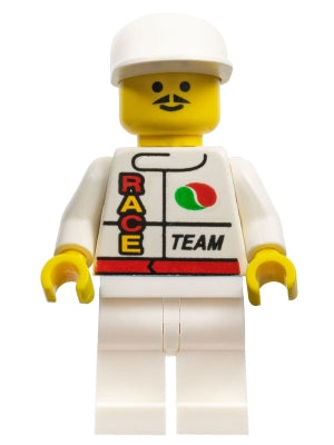 Preowned LEGO® Minifigure – Town oct025 Octan Race Team White Legs White Cap