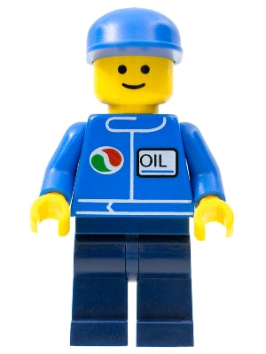 Preowned LEGO® Minifigure – Town oct062 Octan Blue Oil Dark Blue Legs Blue Cap