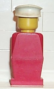 Preowned LEGO® Minifigure – LEGO®LAND old002 LEGO®land Red Torso Red Legs White Hat