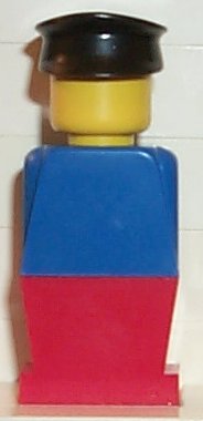 Preowned LEGO® Minifigure – LEGO®LAND old013 LEGO®land Blue Torso Red Legs Black Hat