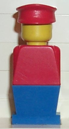 Preowned LEGO® Minifigure – LEGO®LAND old019 LEGO®land Red Torso Blue Legs Red Hat