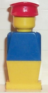 Preowned LEGO® Minifigure – LEGO®LAND old023 LEGO®land Blue Torso Yellow Legs Red Hat