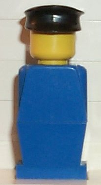 Preowned LEGO® Minifigure – LEGO®LAND old035 LEGO®land Blue Torso Blue Legs Black Hat