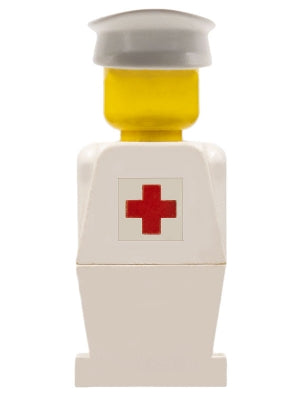 Preowned LEGO® Minifigure – LEGOLAND old047s LEGOLAND White Torso White Legs White Hat Red