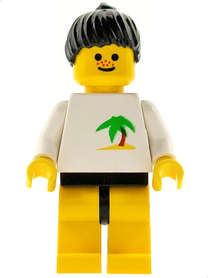 Preowned LEGO® Minifigure – Town par020 Palm Tree Yellow Legs Black Ponytail Hair