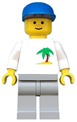 Preowned LEGO® Minifigure – Town par021 Palm Tree Light Gray Legs Blue Cap