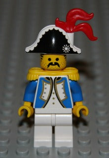 Preowned LEGO® Minifigure – Pirates pi004b Imperial Soldier Governor w/Red Feather