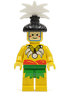 Preowned LEGO® Minifigure – Pirates pi069 Islander King w/Black Hair-Piece