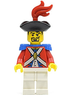 Preowned LEGO® Minifigure – Pirates pi085 Imperial Soldier II Officer w/Red Plume