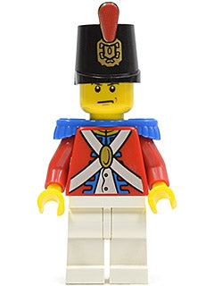 Preowned LEGO® Minifigure – Pirates pi090 Imperial Soldier II Shako Hat Printed Scowl