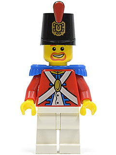 Preowned LEGO® Minifigure – Pirates pi098 Imperial Soldier II Shako Hat Printed Brown Beard