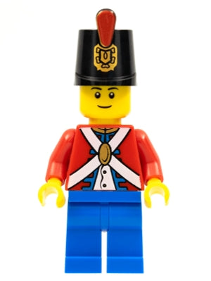 Preowned LEGO® Minifigure – Pirates pi135a Imperial Soldier II Shako Hat Printed Blue Legs