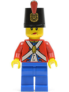 Preowned LEGO® Minifigure – Pirates pi136 Imperial Soldier II Shako Hat Printed Blue Legs F