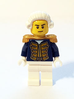 Preowned LEGO® Minifigure – Pirates pi149a Admiral (Head 6123702)