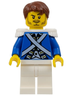 Preowned LEGO® Minifigure – Pirates pi151 Bluecoat Sergeant 2 Stubble