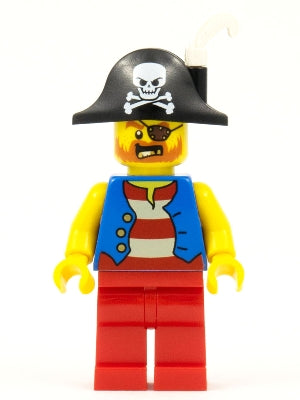 Preowned LEGO® Minifigure – Pirates pi180 Pirate Captain White Plume Feather