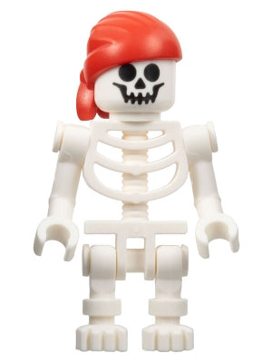 Preowned LEGO® Minifigure – Pirates pi195 Skeleton Standard Skull Bent Arms Vertical Grip R