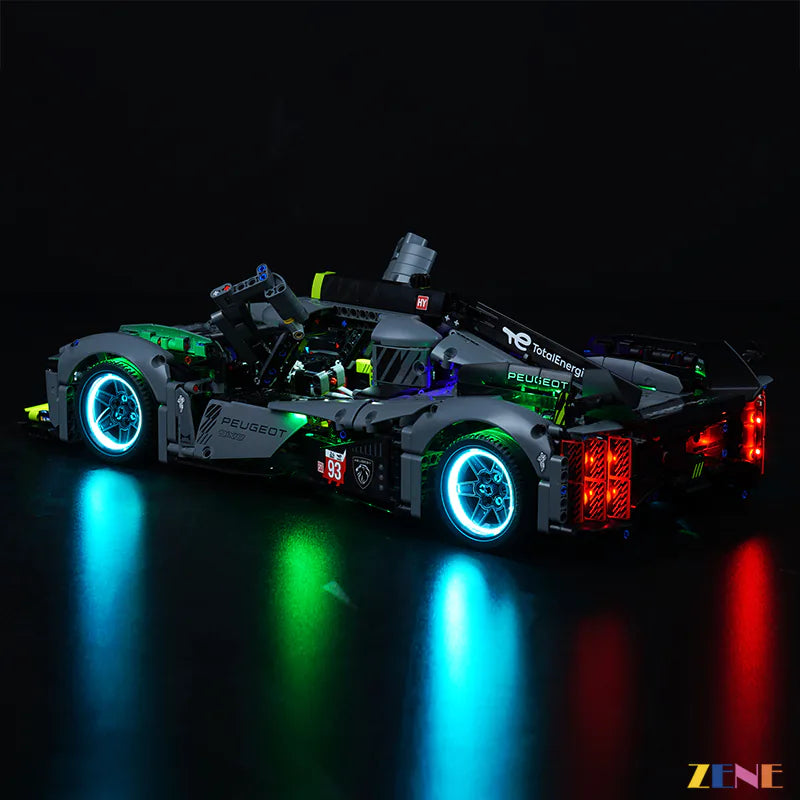 LEGO Light Kit for PEUGEOT 9X8 24H Le Mans Hybrid Hypercar 42156 Ver. 2