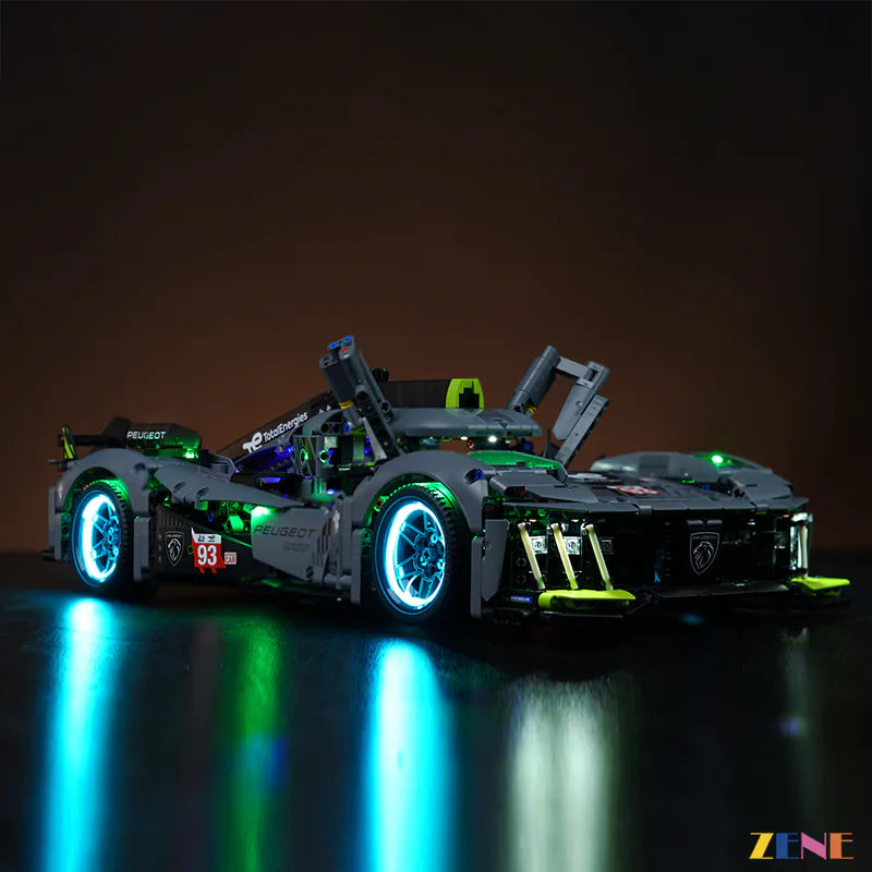 LEGO Light Kit for PEUGEOT 9X8 24H Le Mans Hybrid Hypercar 42156 Ver. 2