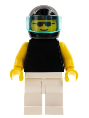Preowned LEGO® Minifigure – Town pln080 Plain Black Torso w/Yellow Arms White Legs Sunglass