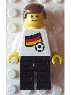 Preowned LEGO® Minifigure – Sports pln102s01 Soccer Player German Player 4 German Flag Tors