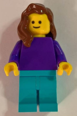 Preowned LEGO® Minifigure – Town pln184 Plain Dark Purple Torso w/Dark Purple Arms Medium A