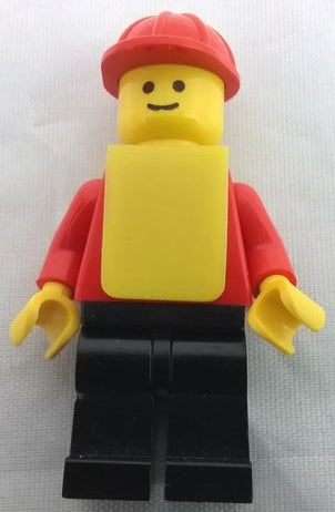 Preowned LEGO® Minifigure – Town pln190 Plain Red Torso w/Red Arms Black Legs Red Construct