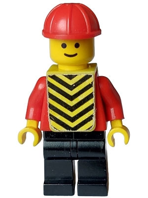 Preowned LEGO® Minifigure – Town pln190s Plain Red Torso w/Red Arms Black Legs Red Construc