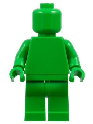Preowned LEGO® Minifigure – FIRST LEGO League pln199 Plain Bright Green Torso, Bright Green Legs, Bright Green Head (Monochro