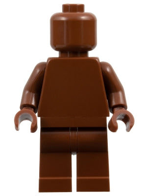 Preowned LEGO® Minifigure – FIRST LEGO League pln202 Plain Reddish Brown Torso, Reddish Brown Legs, Reddish Brown Head (Monoc