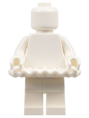 Preowned LEGO® Minifigure – FIRST LEGO League pln203 Plain Ballerina, White Torso, White Legs, White Head, White Tutu (Monoch