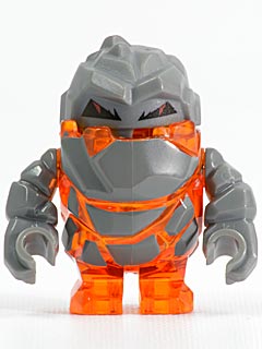 Preowned LEGO® Minifigure – Power Miners pm002 Rock Monster Firox (Trans-Orange)
