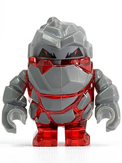 Preowned LEGO® Minifigure – Power Miners pm003 Rock Monster Meltrox (Trans-Red)