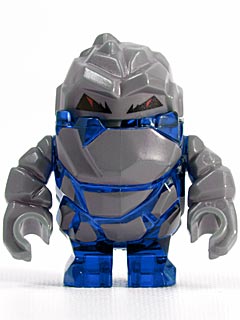 Preowned LEGO® Minifigure – Power Miners pm004 Rock Monster Glaciator (Trans-Dark Blue)