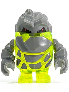 Preowned LEGO® Minifigure – Power Miners pm005 Rock Monster Sulfurix (Trans-Neon Green)