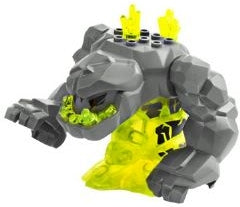 Preowned LEGO® Minifigure – Power Miners pm015a Geolix w/2 Crystals on Back (Rock Monster)