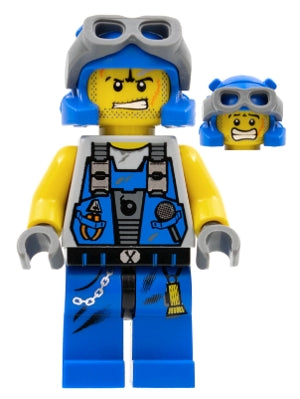Preowned LEGO® Minifigure – Power Miners pm022 Power Miner Rex Goggles
