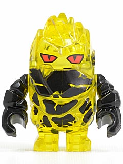 Preowned LEGO® Minifigure – Power Miners pm023 Rock Monster Combustix (Trans-Yellow)