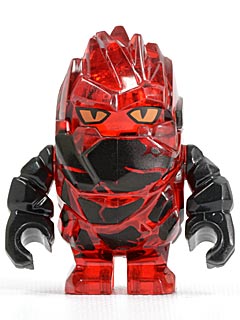 Preowned LEGO® Minifigure – Power Miners pm027 Rock Monster Infernox (Trans-Red)