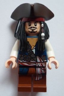 Preowned LEGO® Minifigure – Pirates of the Caribbean poc024 Captain Jack Sparrow w/Tricorne