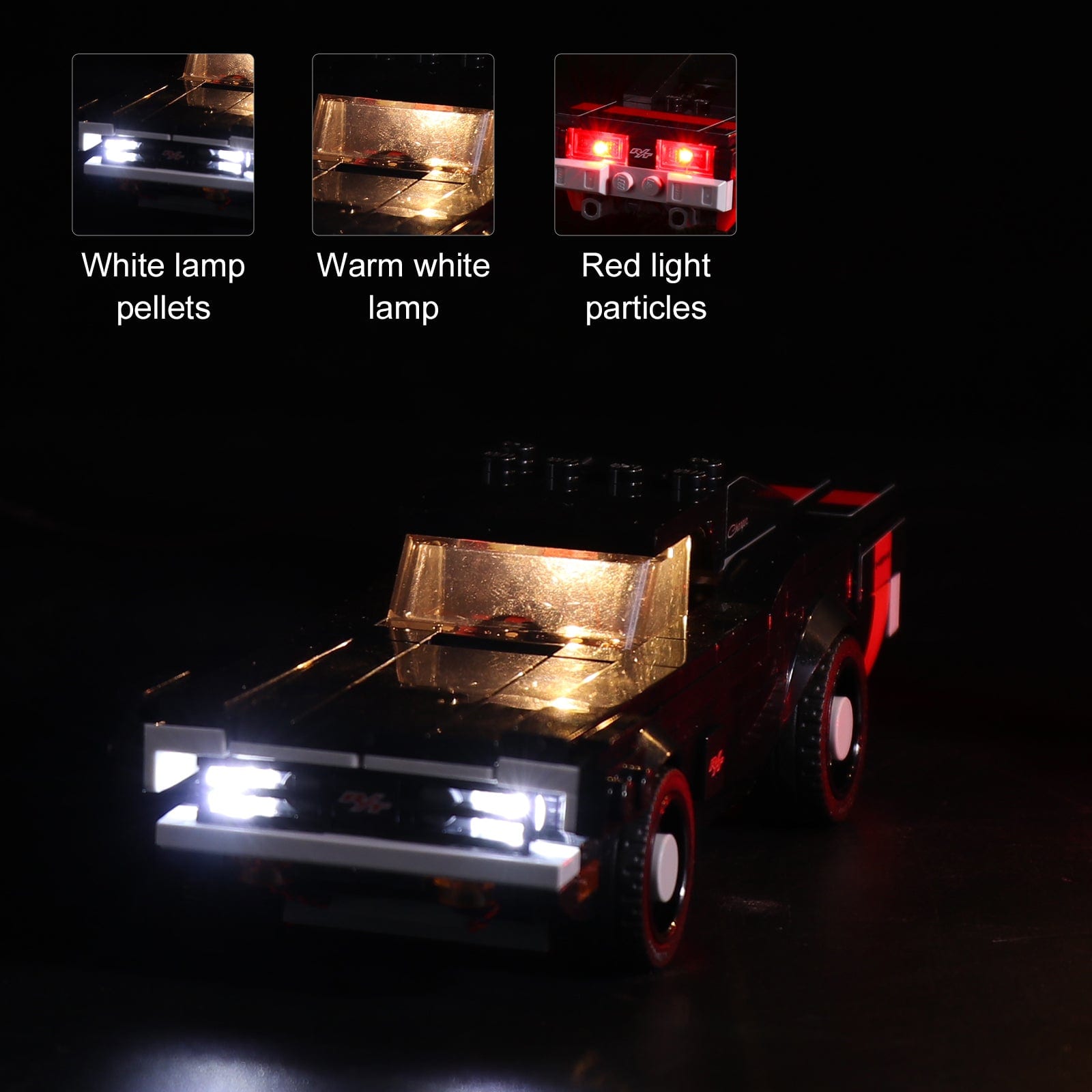 LEGO Light Kit for Dodge Challenger SRT Demon Charger R/T 75893